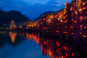 Fotobehang 鎮遠の夜景 © top10top
