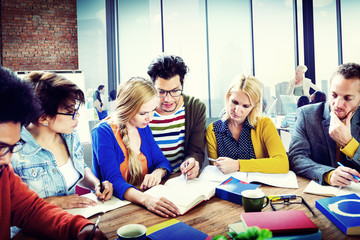 Casual People Brainstorming Planning Start Up Concept