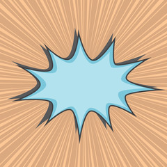 Comic bubble speech with retro colored