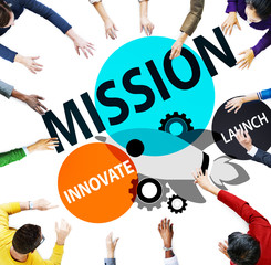 Mission Innovate Launch Success Goal Concept