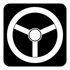 Obraz premium Steering wheel icon.