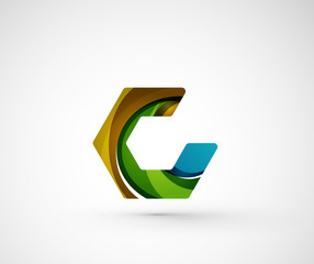 Abstract geometric company logo hexagon shape