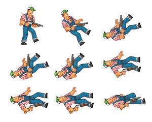 Red Neck Dying Sprite