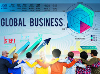 Global Business Strategy Startup Growth Concept