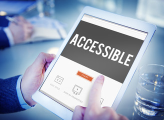 Accessible Approchable Attainable Available Business Concept