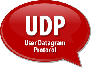 UDP acronym definition speech bubble illustration