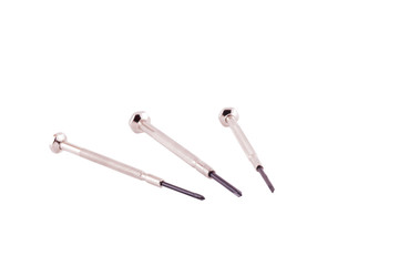 screwdrivers on white background