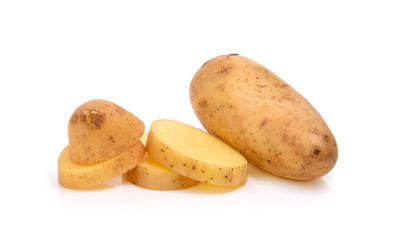 potato on white background
