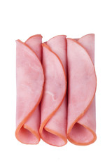 smoked ham isolated on white background