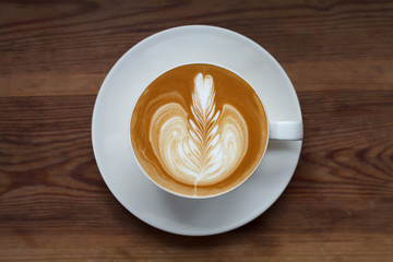 A cup of coffee latte