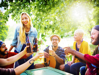 Friend Celebrate Party Picnic Joyful Lifestyle Drinking Concept