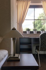 Lamp on the nightstand