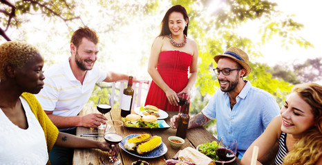 Diverse People Friends Hanging Out Party Concept