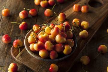 Healthy Organic Rainier Cherries