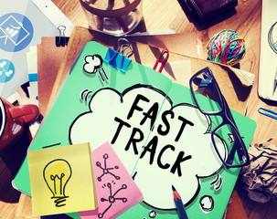 Fast Track Increase Improvement Development Raising Concept