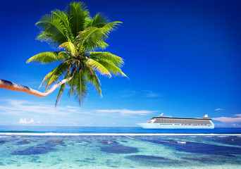 Summer Beach Paradise Travel Destination Concept