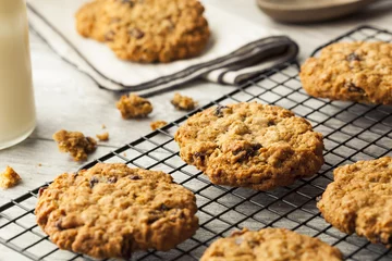 Foto op Plexiglas Homemade Oatmeal Raisin Cookies © Brent Hofacker