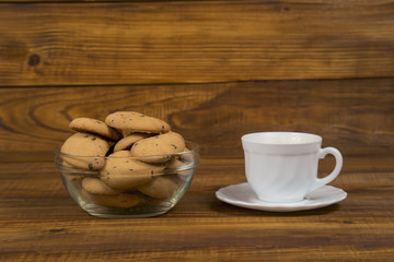 notebook coffee and cookies