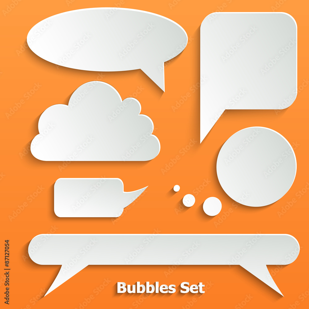 Aufkleber abstract creative concept vector empty speech bubbles set. for