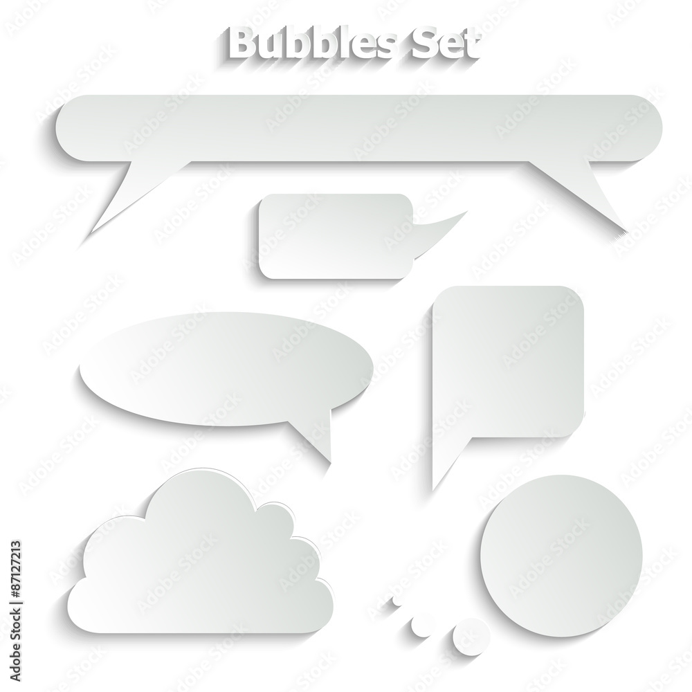Poster abstract creative concept vector empty speech bubbles set. for