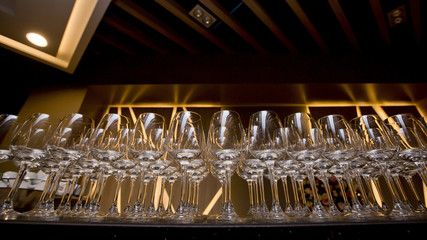 Fototapeta na wymiar Row of wine glasses