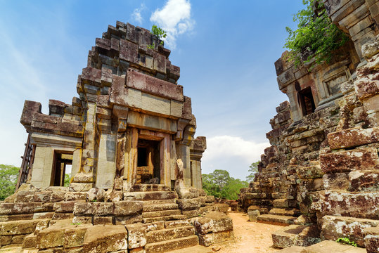 Ancient prang of Ta Keo temple. Angkor, Siem Reap, Cambodia