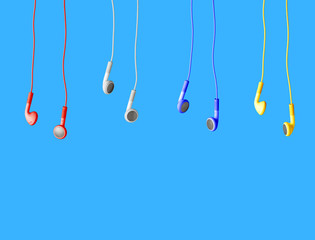 audio, headphones colored