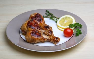 Roasted chicken legs