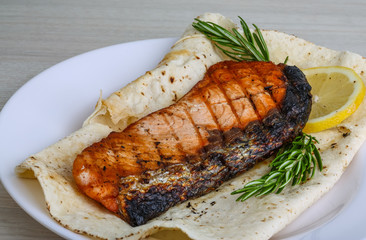 Grilled salmon