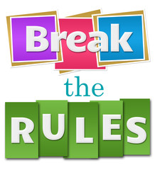 Break The Rules Colorful Squares Stripes 