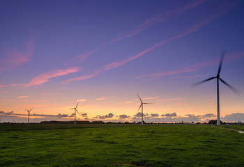 Fototapeta premium Wind turbines at work
