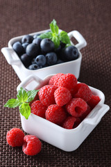 ラズベリーとブルーベリー