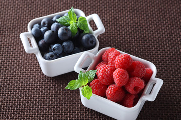 ラズベリーとブルーベリー