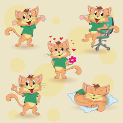 Cat cartoon illustration