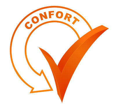 confort sur symbole validé orange