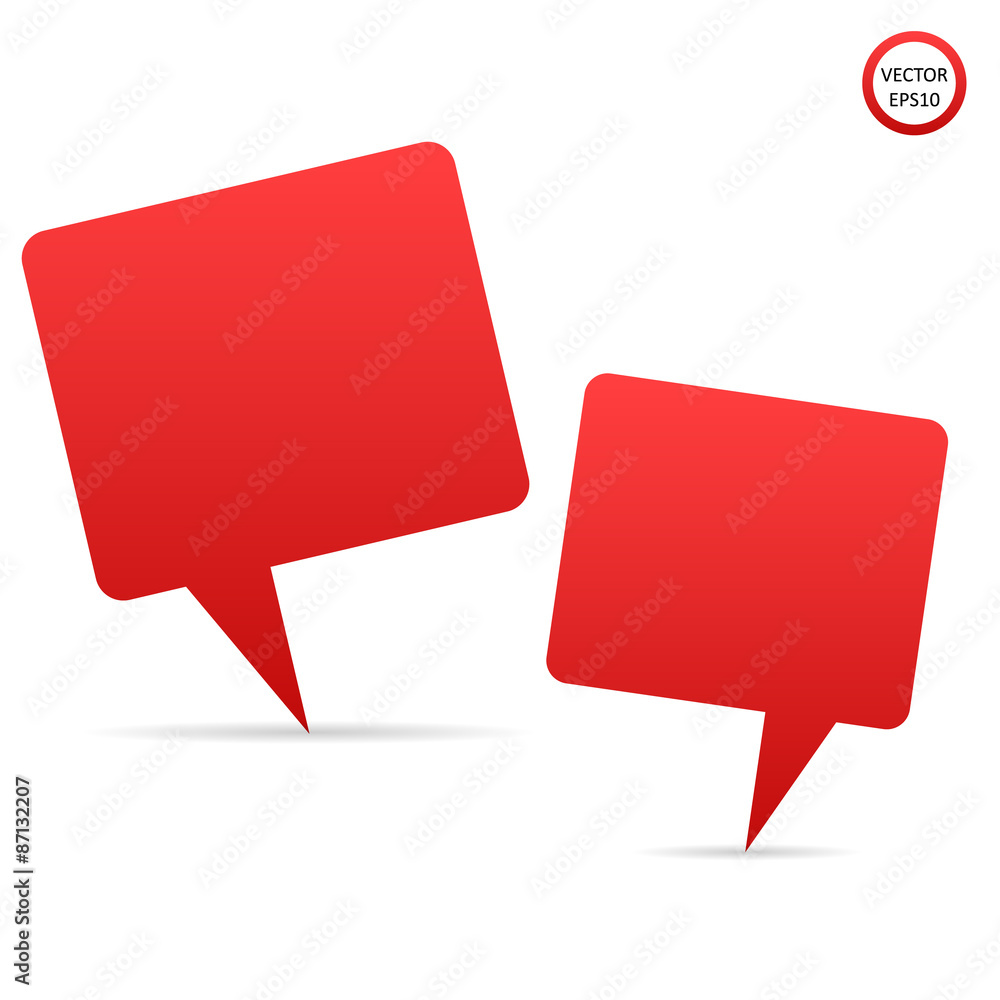 Poster abstract creative concept vector empty speech bubbles set. for