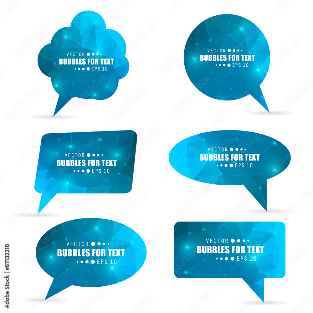Poster abstract creative concept vector empty speech bubbles set. for