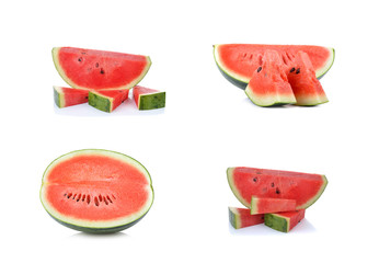 watermelon sliced  on white background