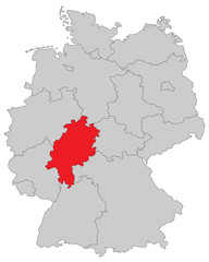 Hessen in Deutschland - Vektor