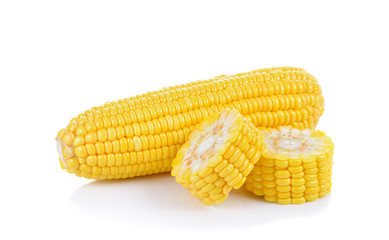 Sweet corn isolated on white background