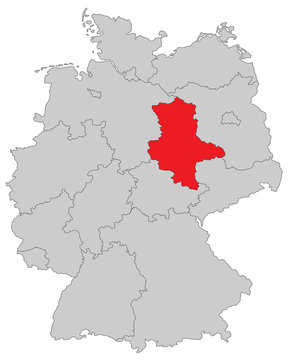 Sachsen-Anhalt in Deutschland - Vektor