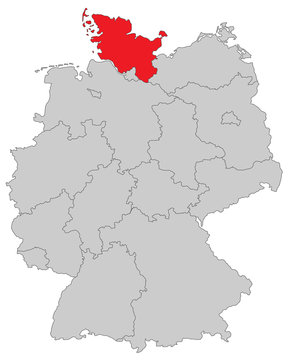 Schleswig-Holstein in Deutschland - Vektor