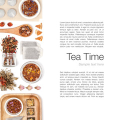 tea on white background 