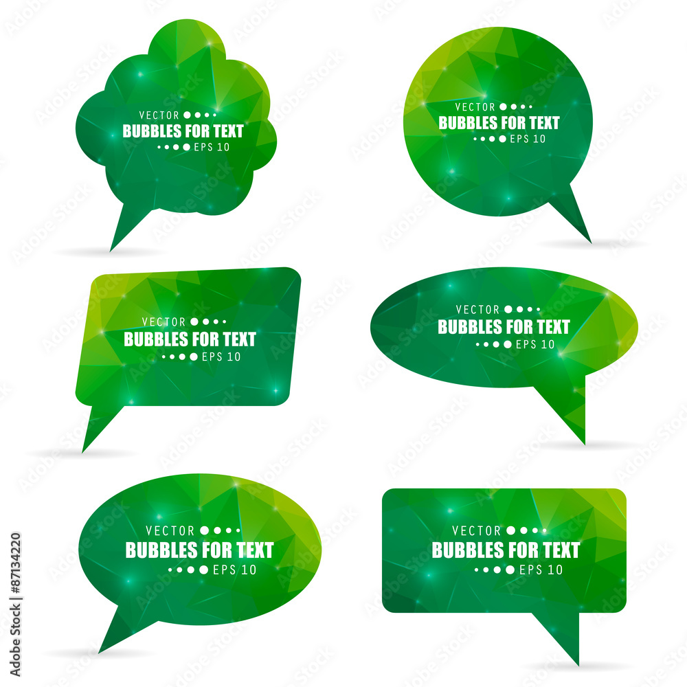 Poster abstract creative concept vector empty speech bubbles set. for