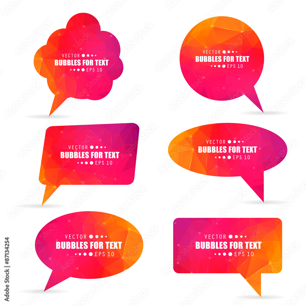 Aufkleber abstract creative concept vector empty speech bubbles set. for
