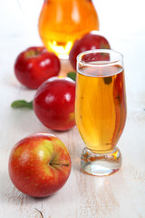Apple juice and apples