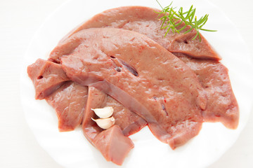 raw uncooked meat food isolated at white background