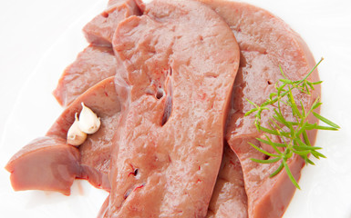 raw uncooked meat food isolated at white background