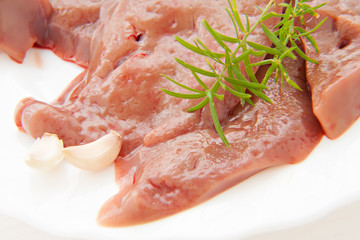 raw uncooked meat food isolated at white background