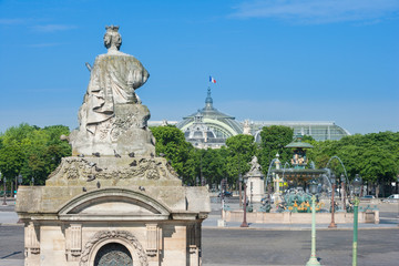 The statue Strasbourg, Fontaine des Mers on the Place de la Conc